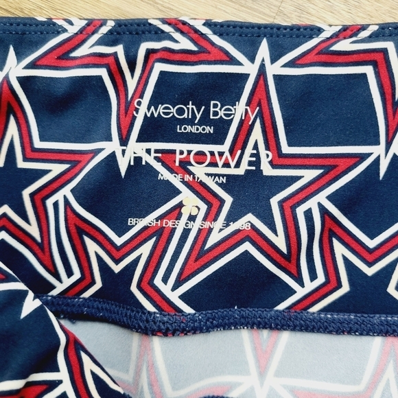 Sweaty Betty The Power Star Leggings Red & Navy‎ Blue Size Small High Waisted - Picture 10 of 11